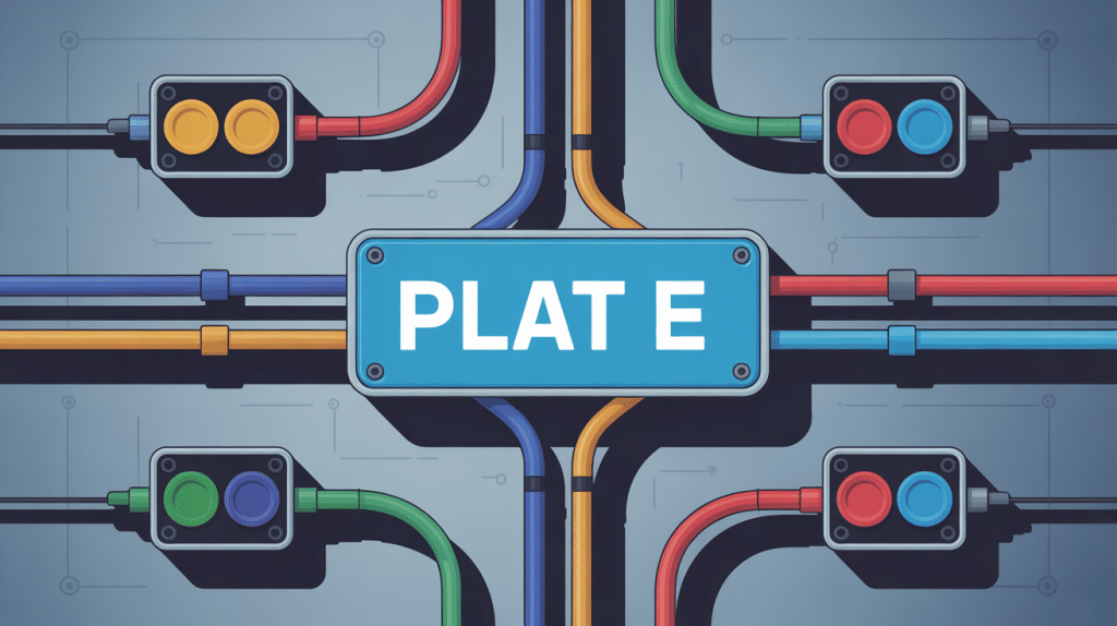 plat e barre plate connexion équipements électriques