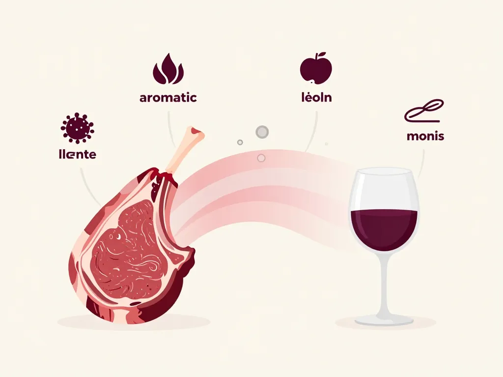 infographie concept quel vin avec gigot d'agneau bases