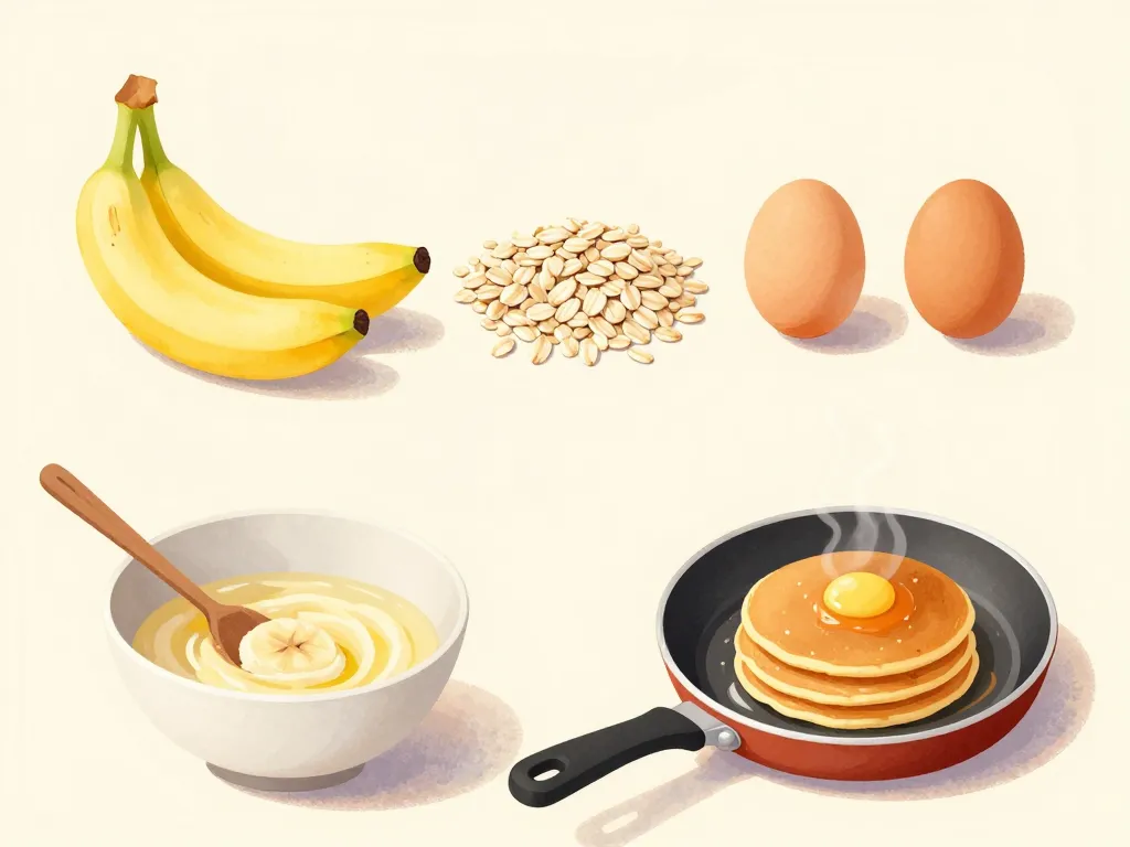 Étapes faciles galettes flocons d'avoine banane