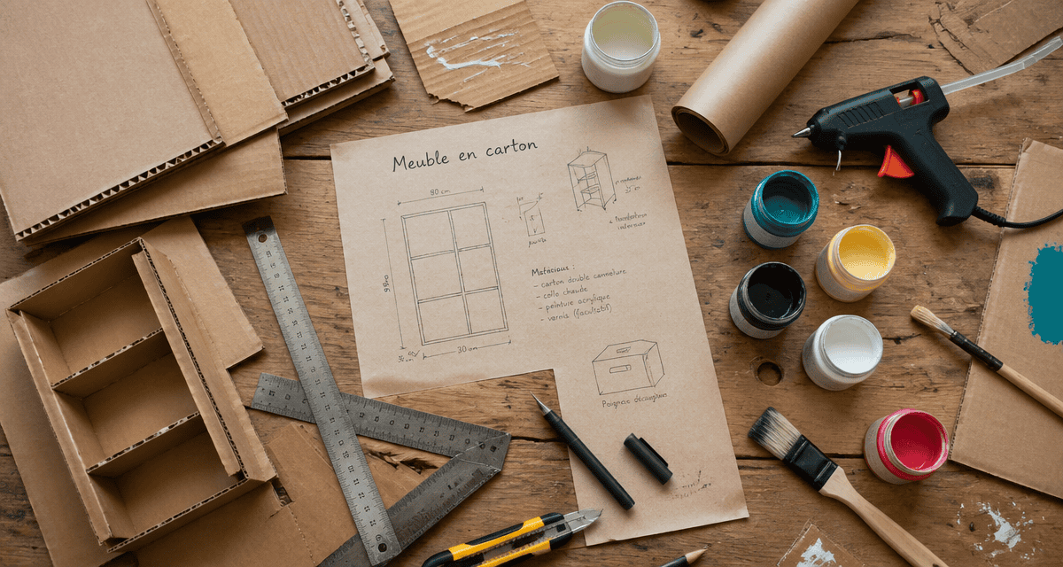 meuble en carton fabrication atelier bricolage