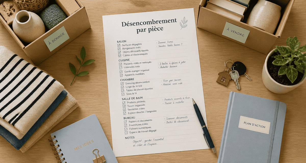 aide rangement maison checklist bureau