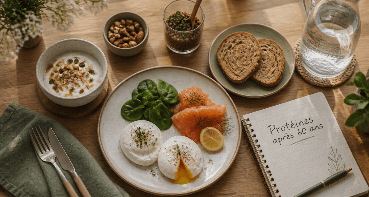 aliments riches en proteines pour personnes agees sur table