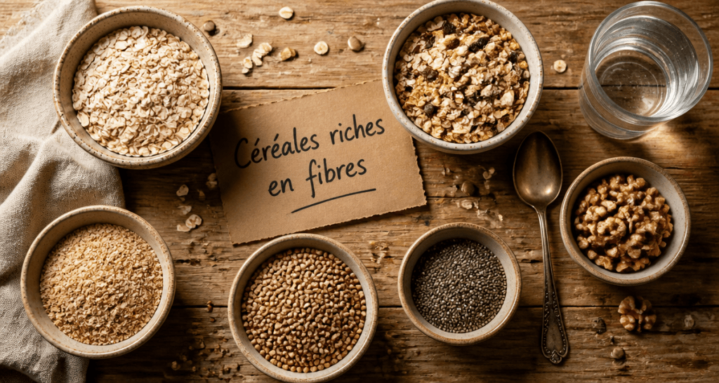 Cereale riche en fibre bol et graines