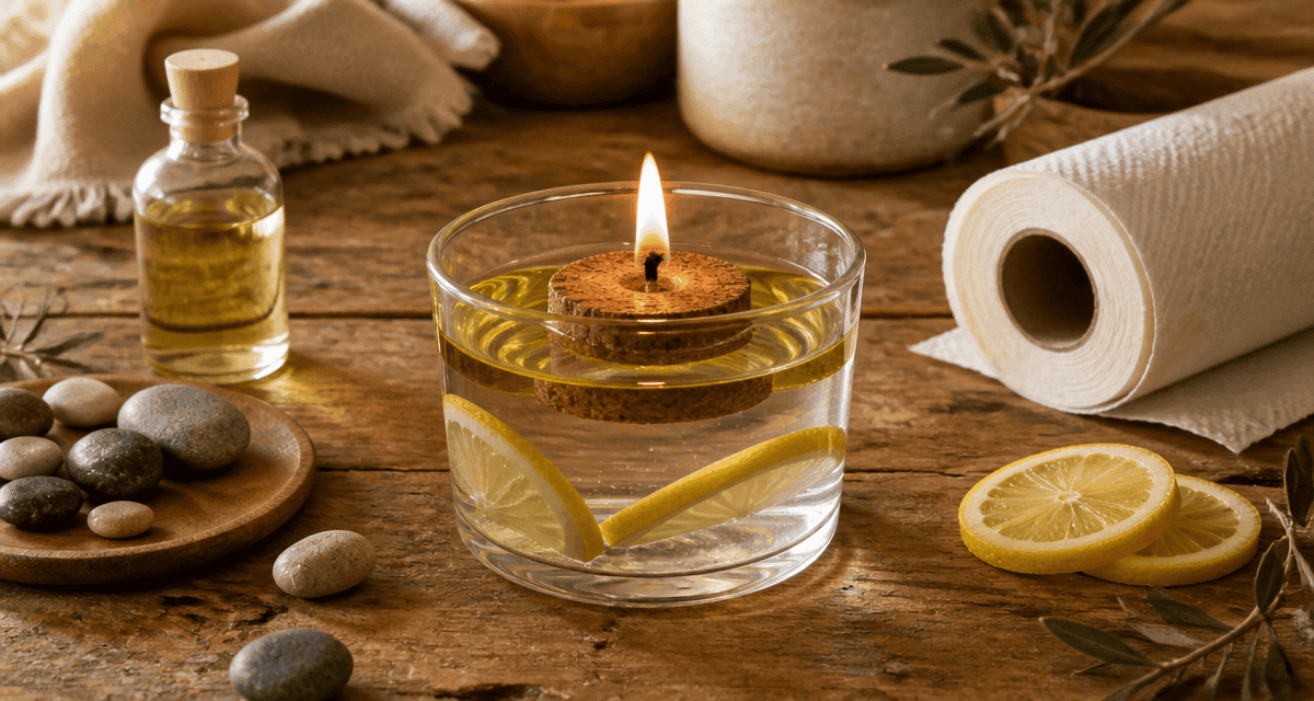 comment faire une bougie sans cire photophore eau huile