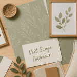 Decoration murale vert sauge, matières naturelles, formats variés