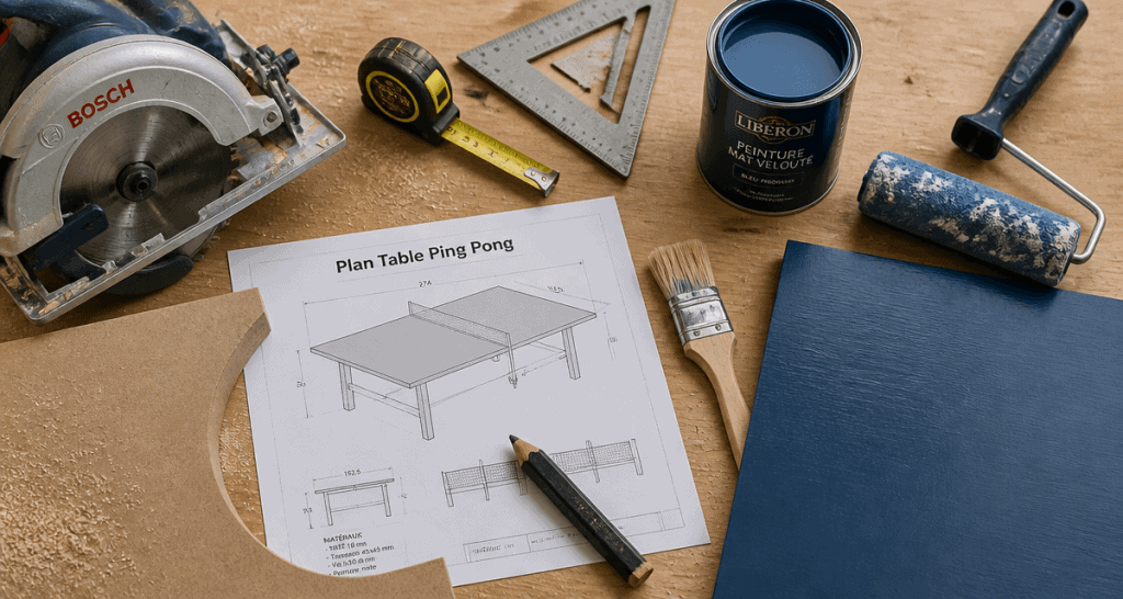 Fabriquer une table de ping pong outils et plan sur établi