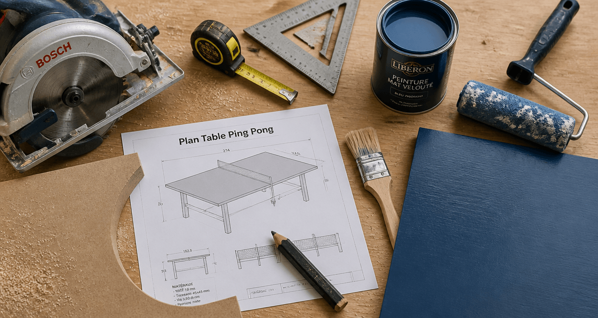 Fabriquer une table de ping pong outils et plan sur établi