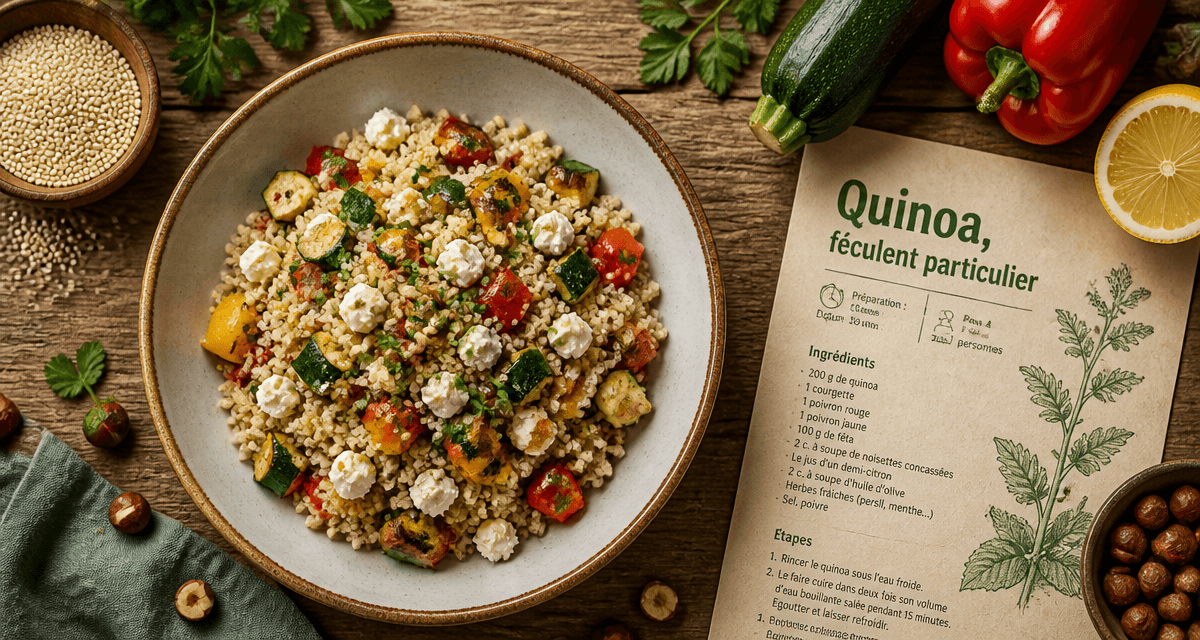 le quinoa est il un feculent salade colorée