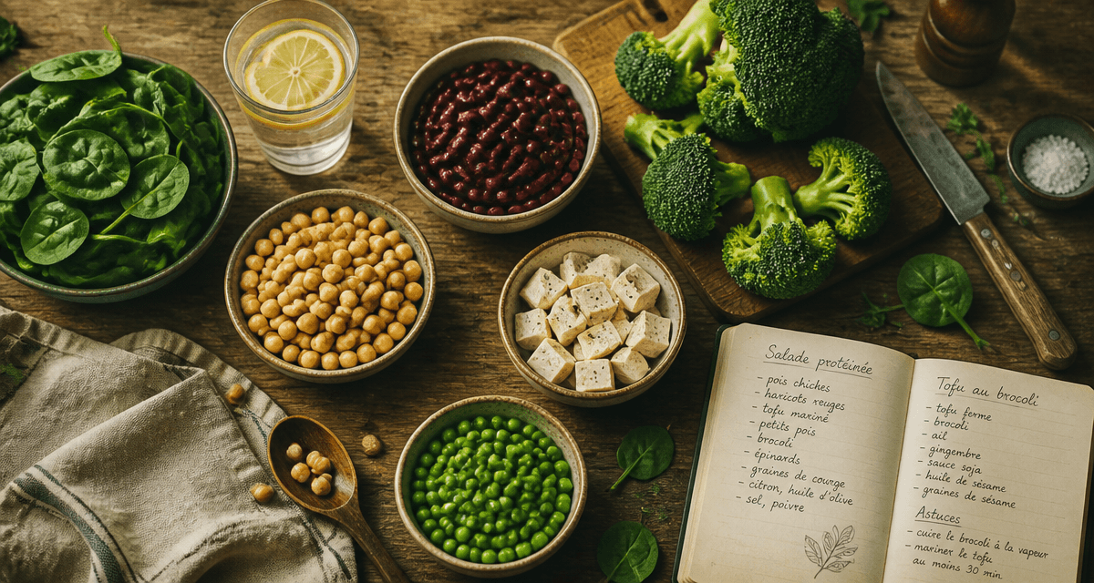 legumes riches en proteines sur table