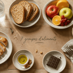 les 7 groupes d aliments tableau sur table