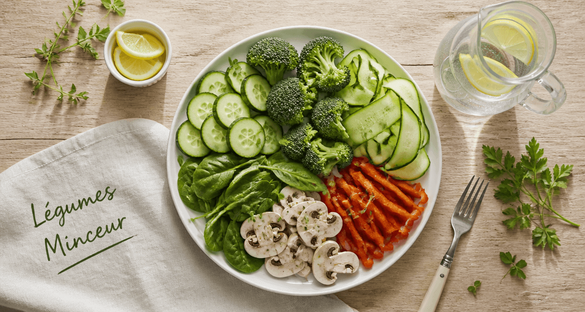 meilleur legume pour maigrir assiette légumes frais