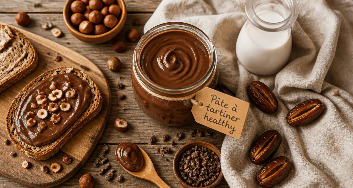 pate a tartiner healthy maison sur table petit dejeuner