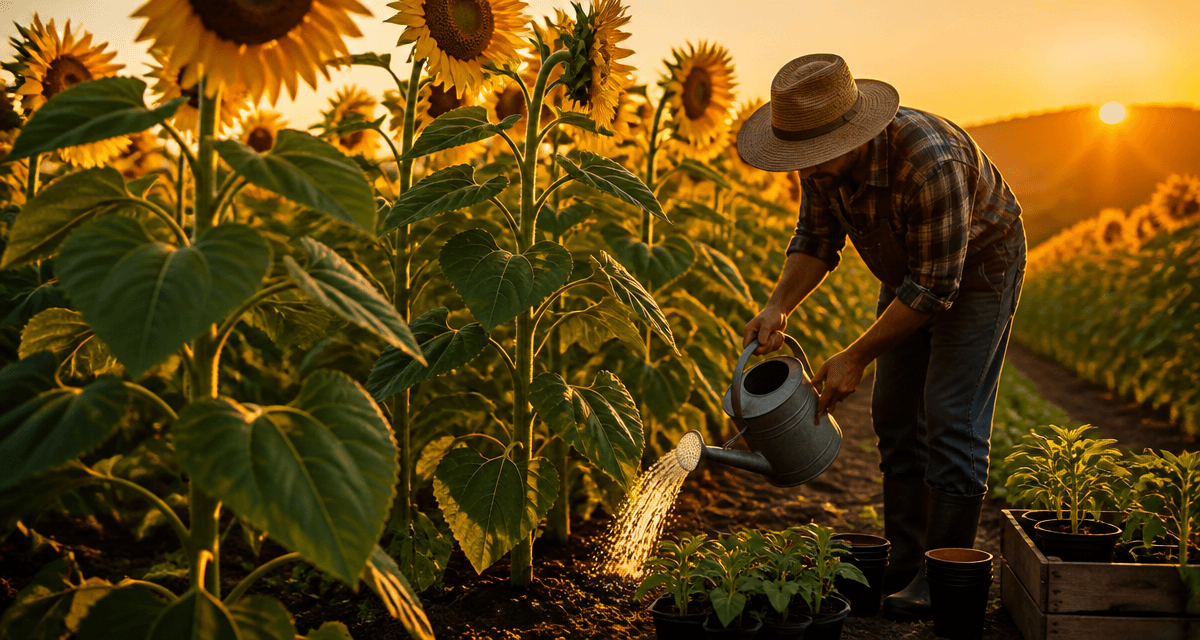 quand planter les graines de tournesol champ tournesols et jardinier