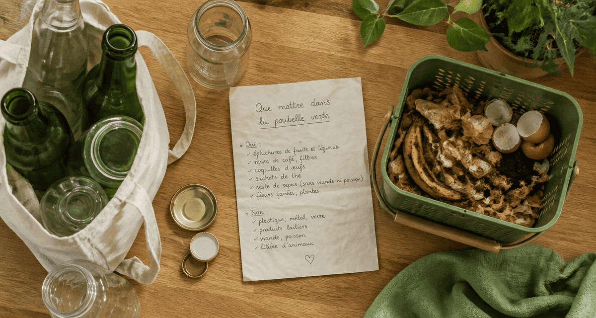 que mettre dans la poubelle verte déchets cuisine