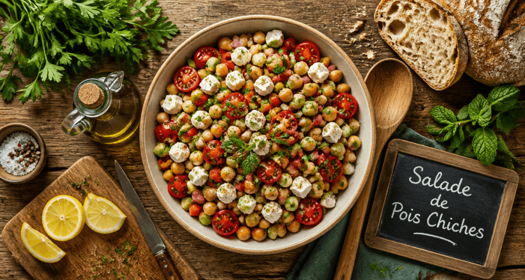 recette de pois chiche en salade méditerranéenne