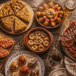 recette des tapas espagnol flat-lay