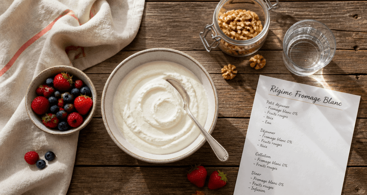 regime au fromage blanc bol fromage fruits rouges