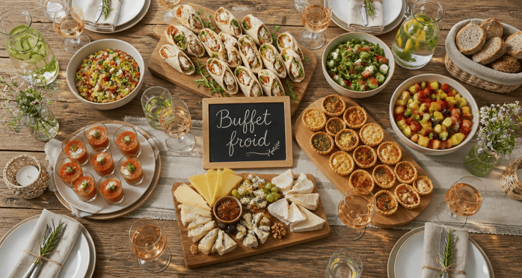 repas froid entre amis buffet froid