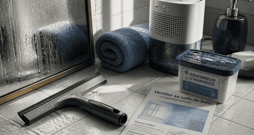 Ventiler une salle de bain sans VMC, solutions anti-humidité