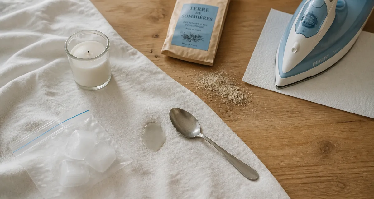 comment enlever cire de bougie sur table en bois