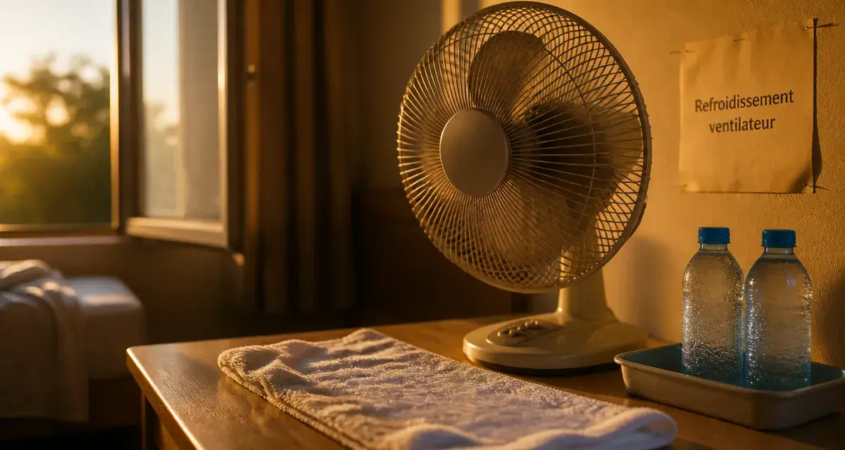 Comment rafraîchir une pièce avec un ventilateur : serviette humide pour brise fraîche