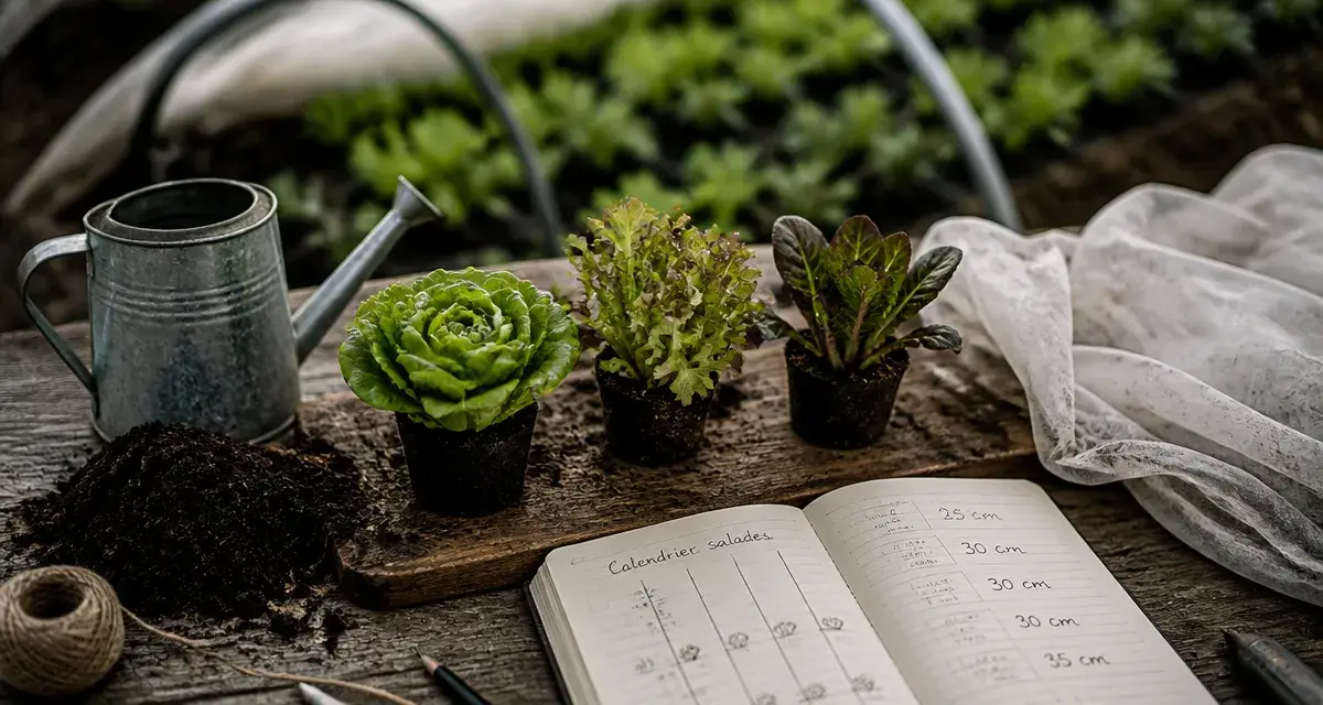 Quand planter des salades : calendrier pour éviter la montée en graines au potager