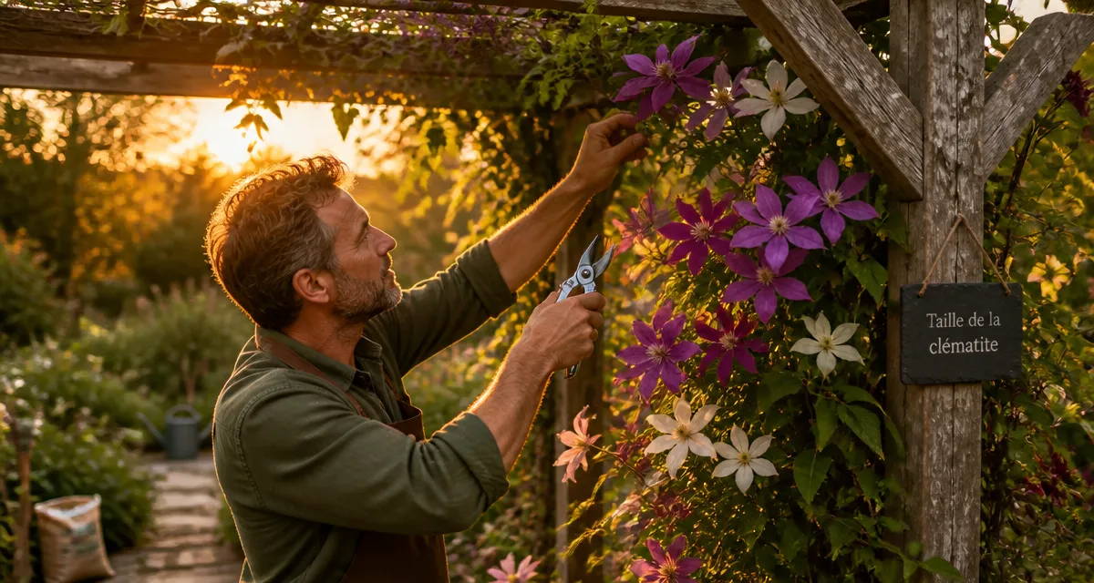 quand tailler la clématite sur pergola en fleurs