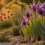 Que mettre au pied des iris massif avec plantes compagnes