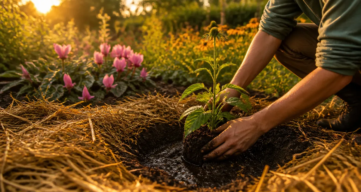 que planter en juillet août fleurs jardinier plantant echinacée