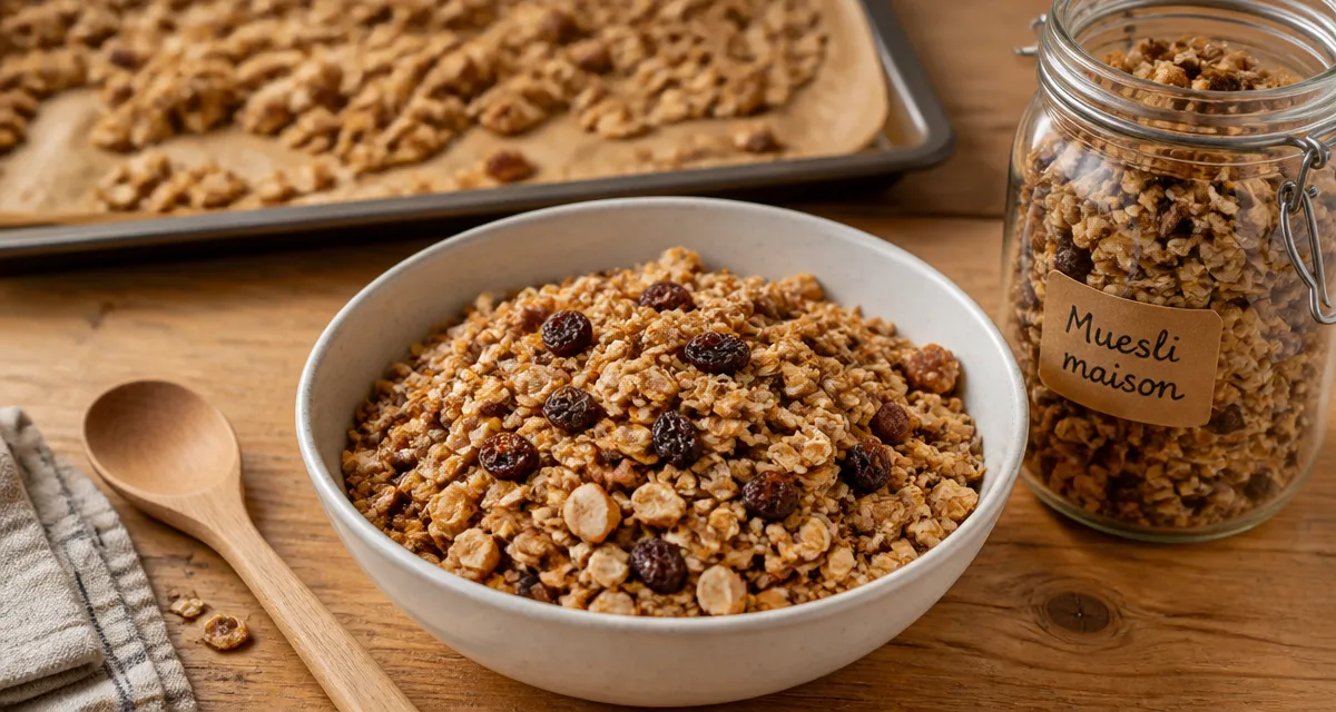 Recette muesli maison healthy croustillant, flocons et graines