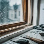 Reparer vitre : carreau fissuré et mastic de vitrier