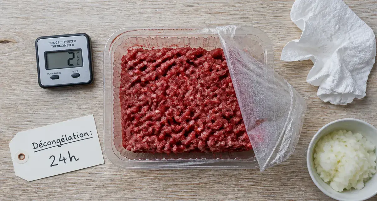 Viande décongelée au frigo : combien de temps avant consommation
