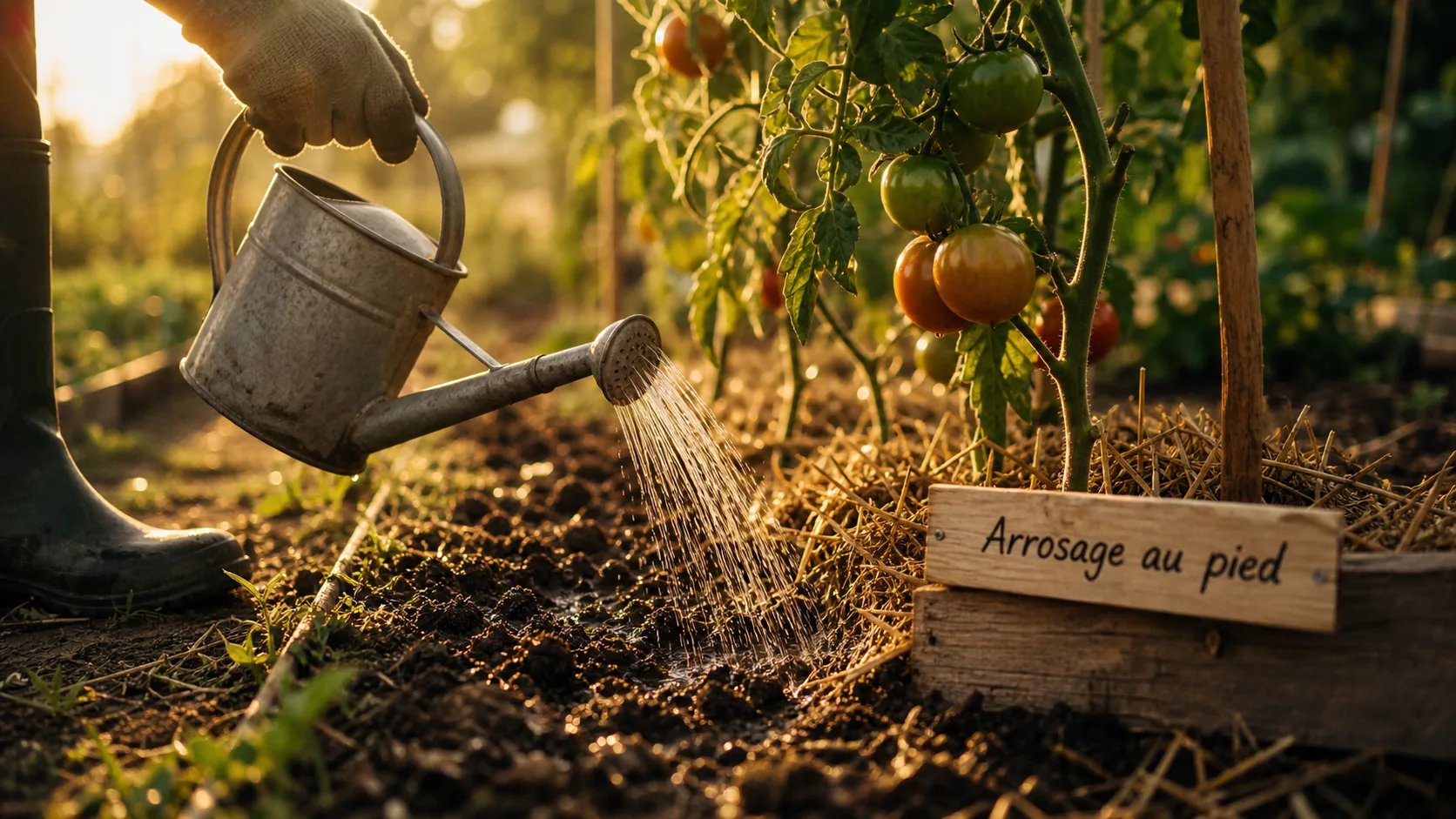 Comment bien arroser son potager : arrosage au pied sans mouiller les feuilles