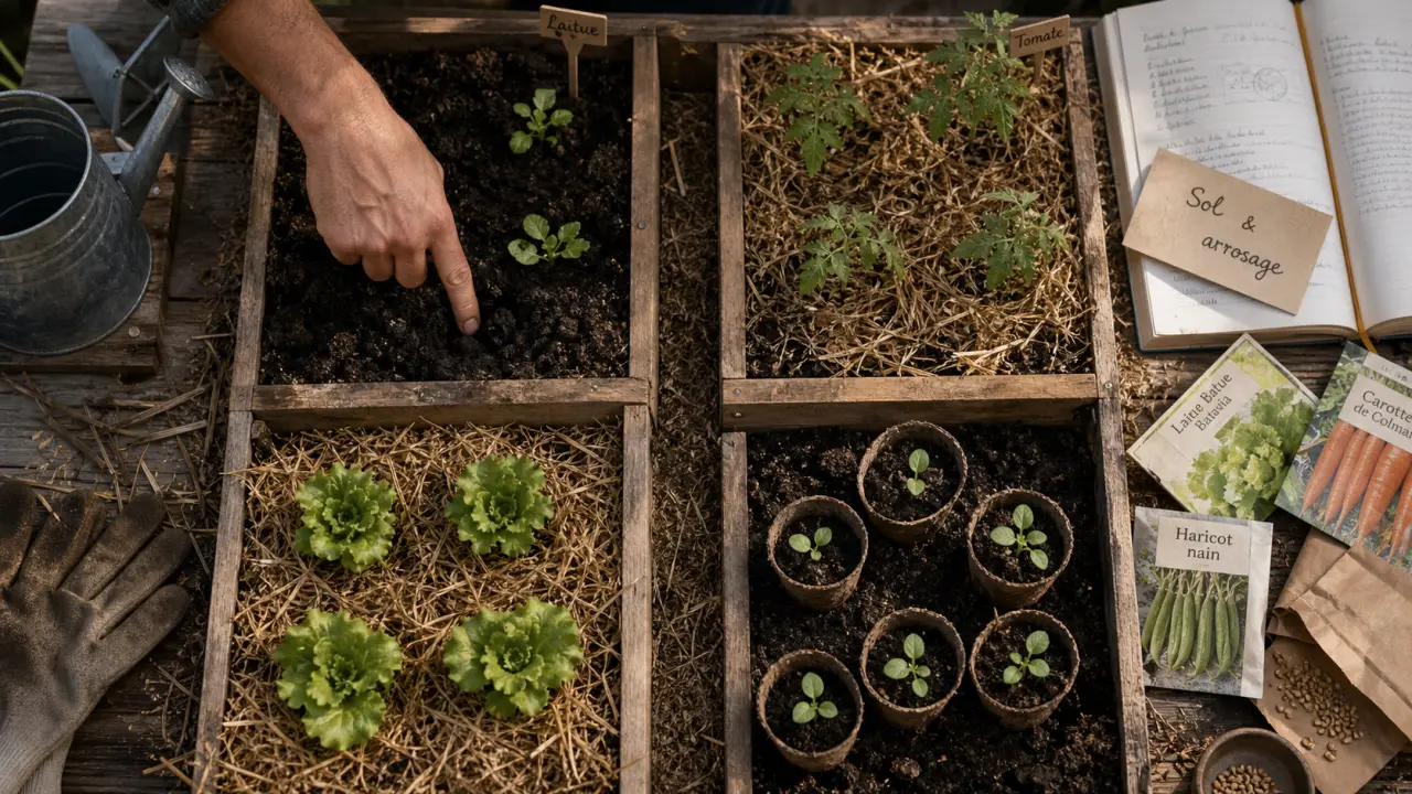 Erreurs de débutant au potager à éviter : sol, semis et arrosage