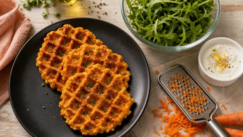 Gaufres aux carottes croustillantes et moelleuses