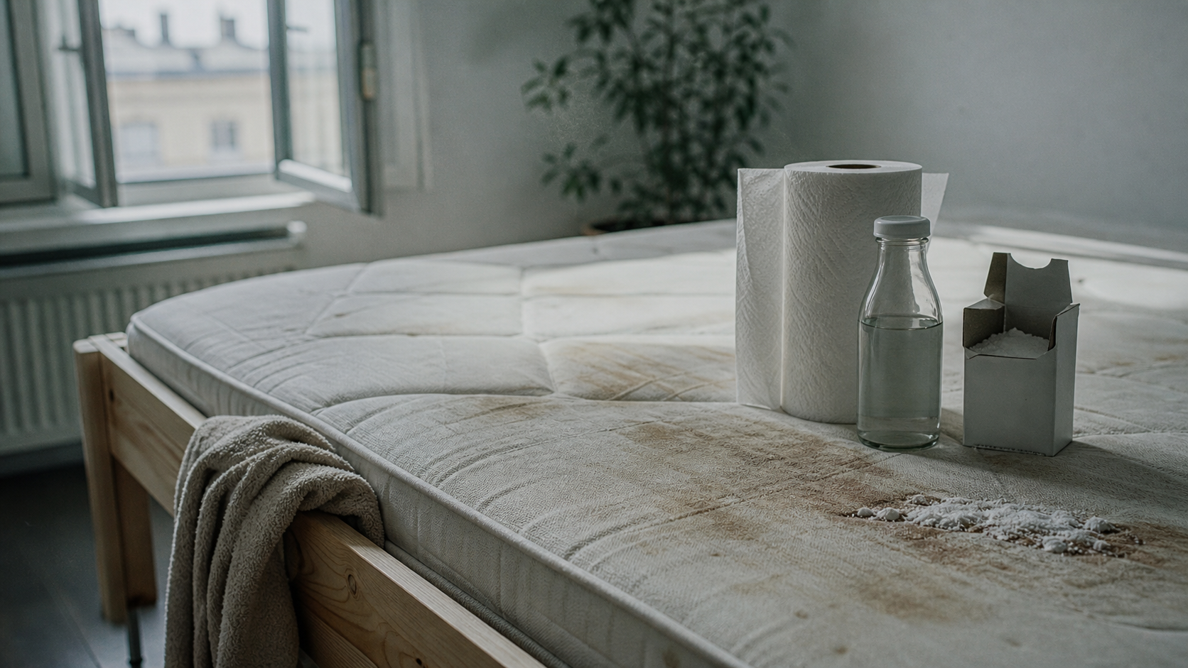 Nettoyage d un matelas taché : bicarbonate et vinaigre sur matelas