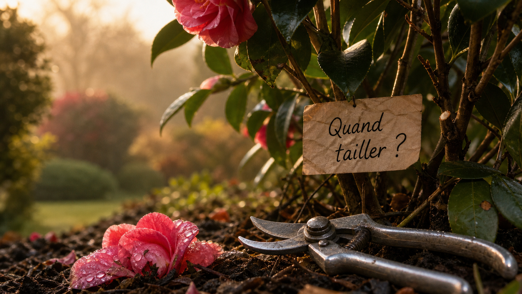 Quand tailler camelia : après floraison, sans couper les boutons