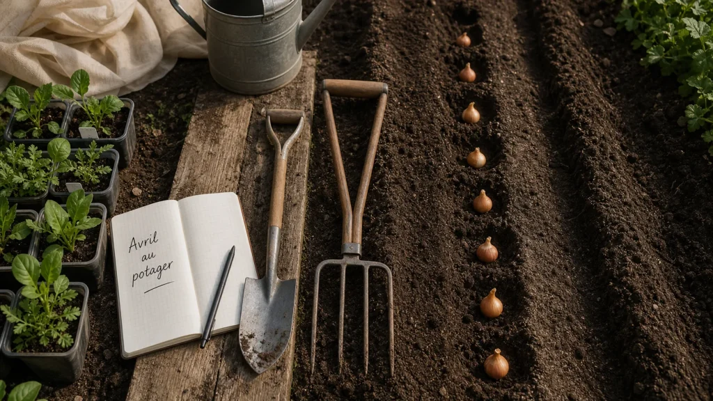 Que planter en avril au potager : semis sous abri et gelées tardives, godets et oignons