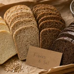 Quel pain manger : pain complet, semi-complet et levain (miettes visibles)