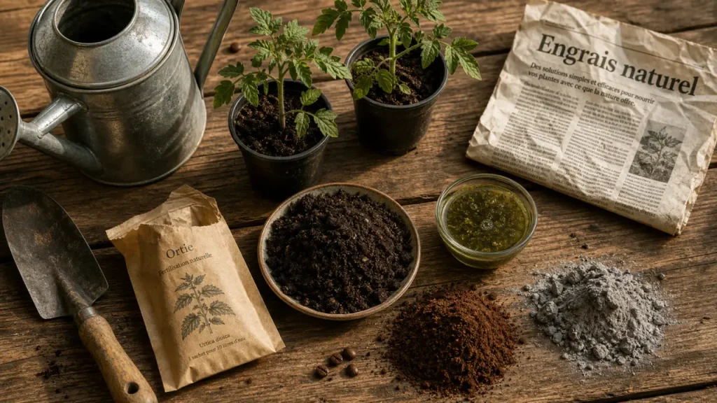 Engrais naturel pour le potager : compost, purin d’ortie et cendres