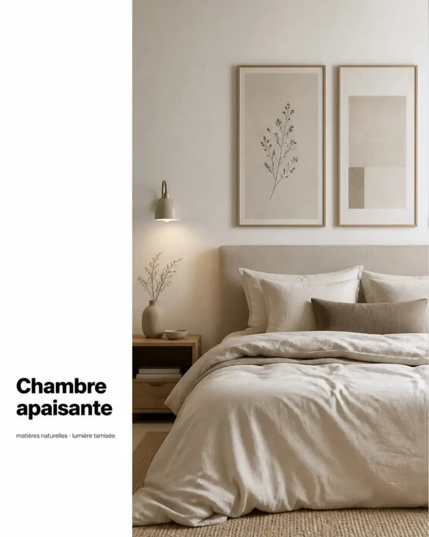 Décorer un mur blanc dans une chambre avec cadres, applique et textile mural