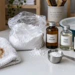 Percarbonate de soude pour blanchir le linge, mousse et trempage sur plan de travail