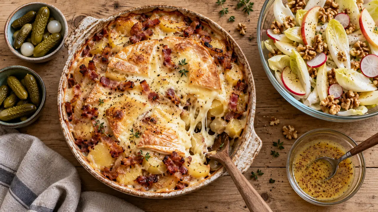Accompagnement tartiflette croquant et acidité : salade d’endives à la pomme