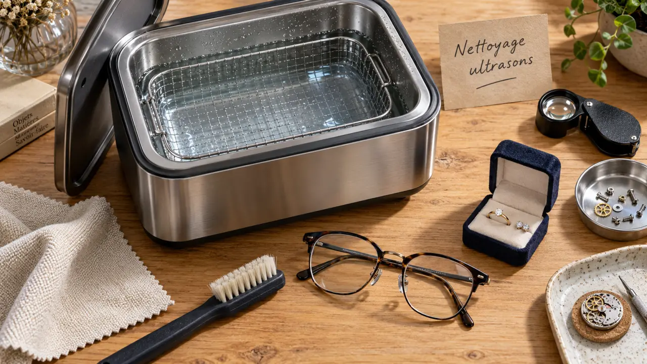 Nettoyeur ultrason avec objets fragiles : mauvais réglage possible