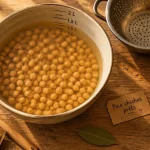 Préparation pois chiche : pois chiches secs trempant avant cuisson